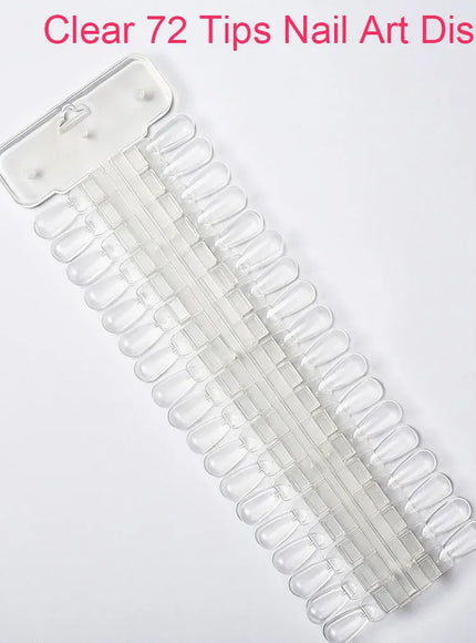 KissICON F164-C False Nails Tips Display Sticks Clear Nail Swatch