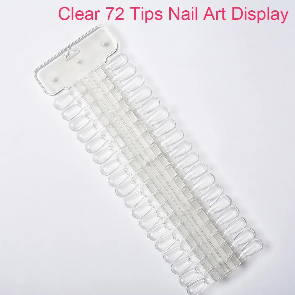 KissICON F164-C False Nails Tips Display Sticks Clear Nail Swatch
