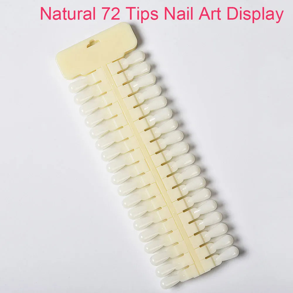 KissICON F164-N False Nails Tips Display Sticks Clear Nail Swatch