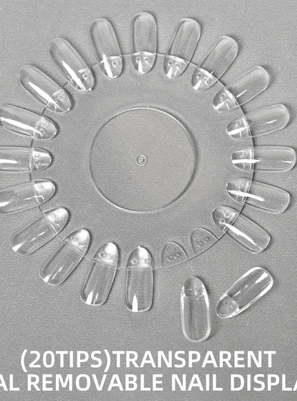KissICON F166-C False Nails Tips Display Sticks Clear Nail Swatch