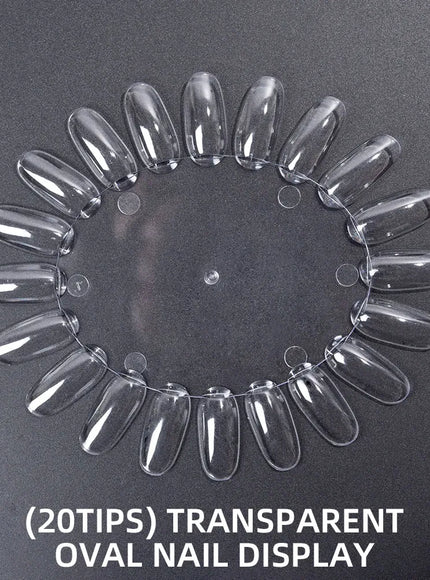 KissICON F18-C False Nails Tips Display Sticks Clear Nail Swatch