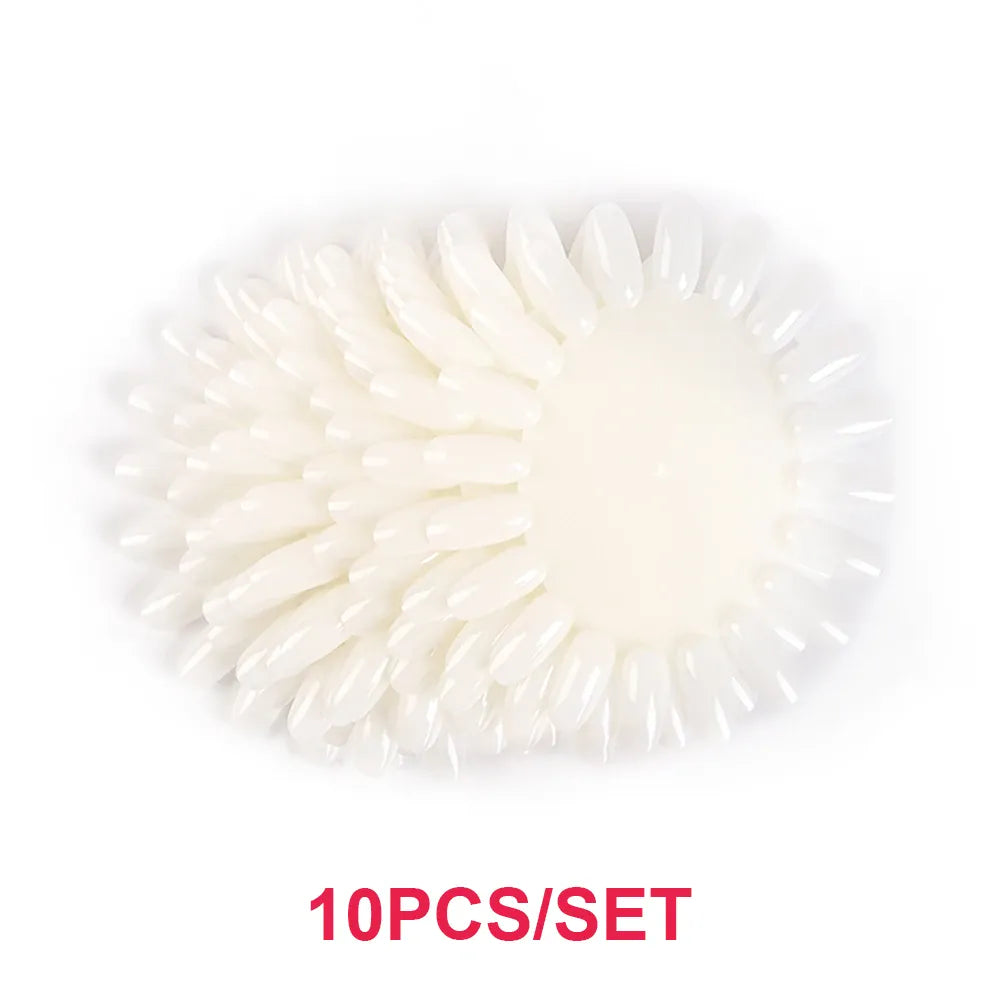 KissICON F18-N-10P False Nails Tips Display Sticks Clear Nail Swatch