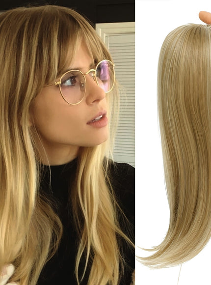 💋 Elegant Clip-In Bangs Blonde Hairpieces - 360°