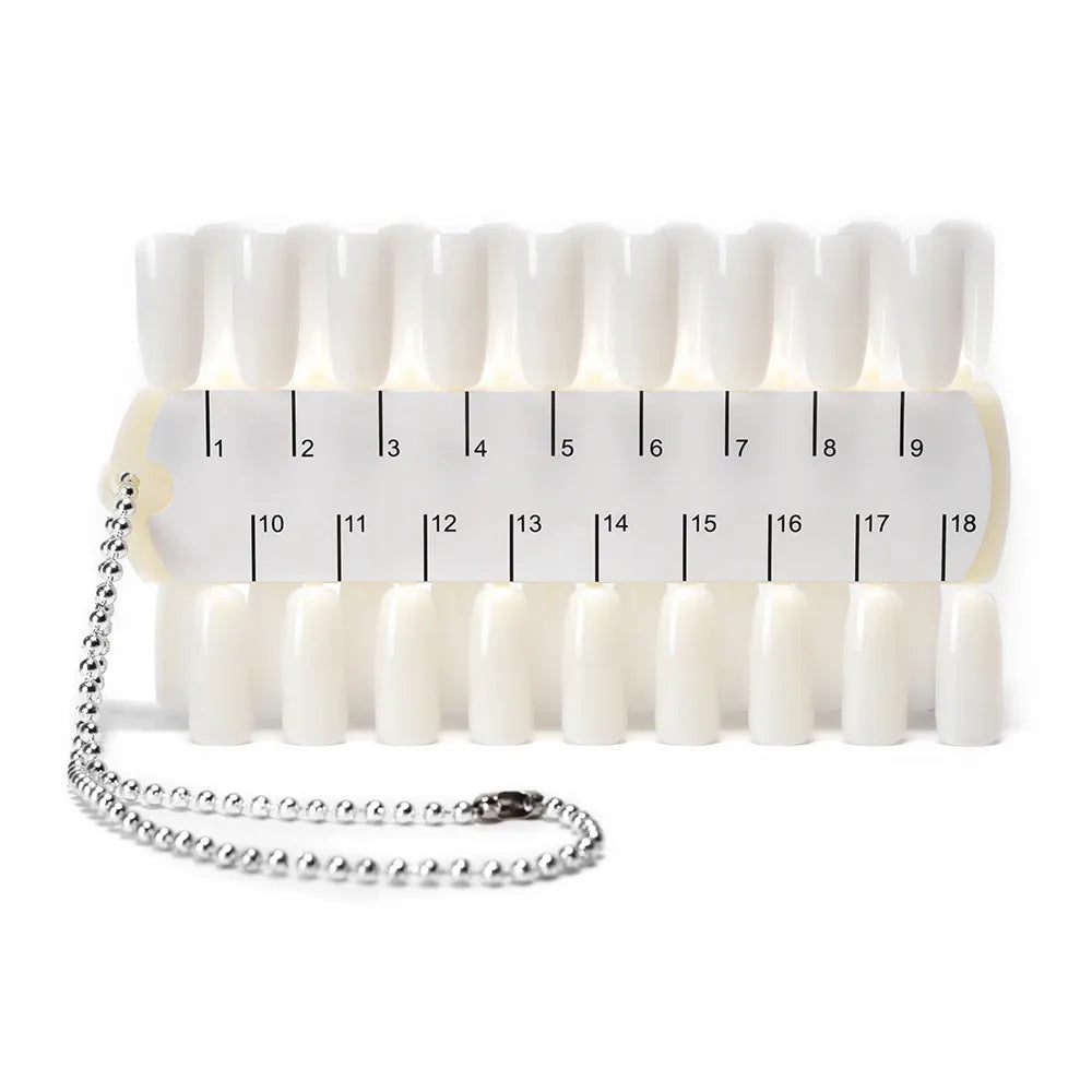 KissICON F21 False Nails Tips Display Sticks Clear Nail Swatch