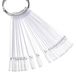 KissICON F25-C False Nails Tips Display Sticks Clear Nail Swatch