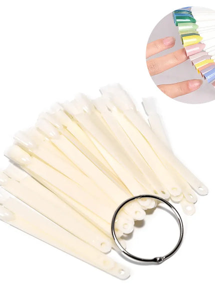 KissICON F25-N False Nails Tips Display Sticks Clear Nail Swatch
