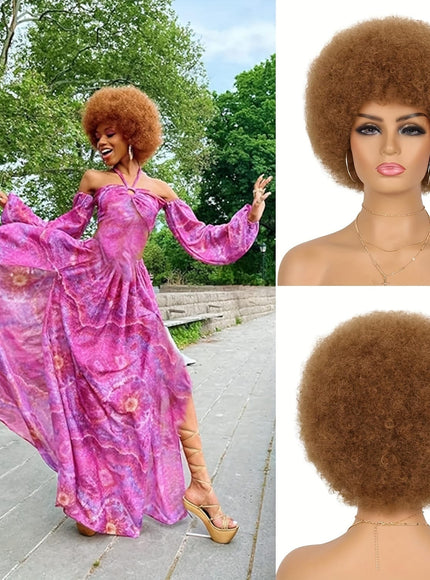Afro Kinky Curly Wig Elastic Cap