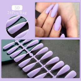 KissICON F50 KissIcon 24Tips False Nail Tips Almond Coffin Extension