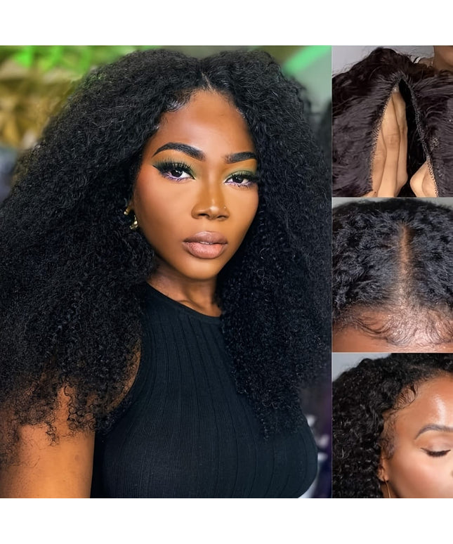 Kissicon V Part Wig Human Hair