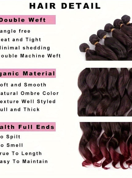 Luxurious Double Weft Hair Extensions 14 Inch Loose