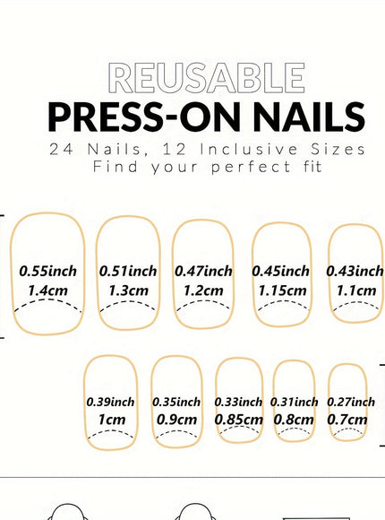 KissIcon Pink French Nail Set - White Star