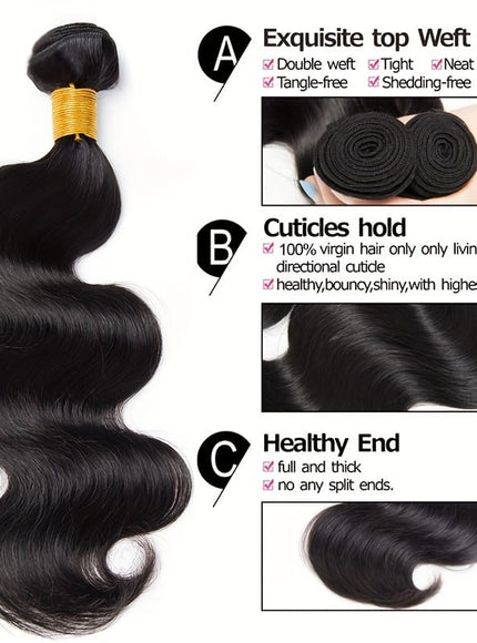 KissIcon Body Wave 3 Bundles - 100% Virgin