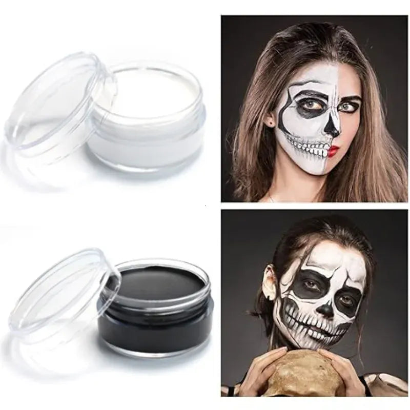 KissICON Face Body Paint White Black Red Special Effects Christmas Cosplay Party Supplies 10g Professional Halloween Makeup Kit