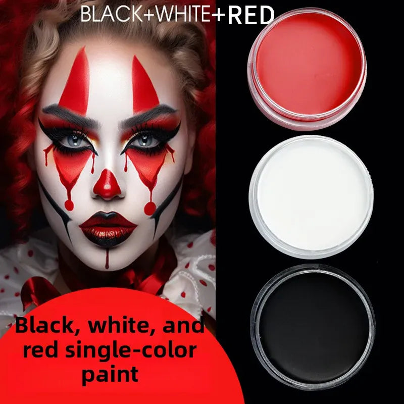 KissICON Face Body Paint White Black Red Special Effects Christmas Cosplay Party Supplies 10g Professional Halloween Makeup Kit