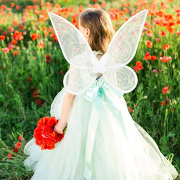 KissICON Fairy Wing,Butterfly Fairy Halloween Costume Angel Wings,Halloween Costume Sparkle Angel Wings Dress Up Party Favor White