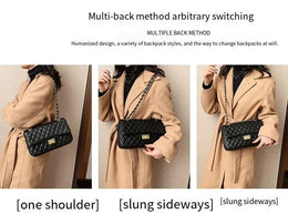 KissICON Fall Trend Women's Texture Rhombic Chain Slung