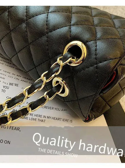 KissICON Fall Trend Women's Texture Rhombic Chain Slung