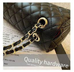 KissICON Fall Trend Women's Texture Rhombic Chain Slung