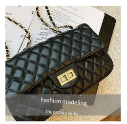 KissICON Fall Trend Women's Texture Rhombic Chain Slung