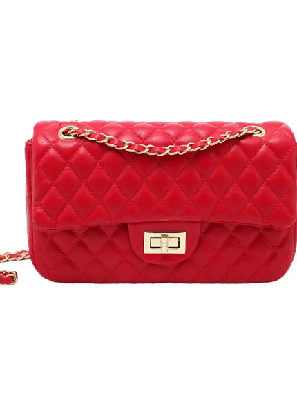 KissICON Fall Trend Women's Texture Rhombic Chain Slung