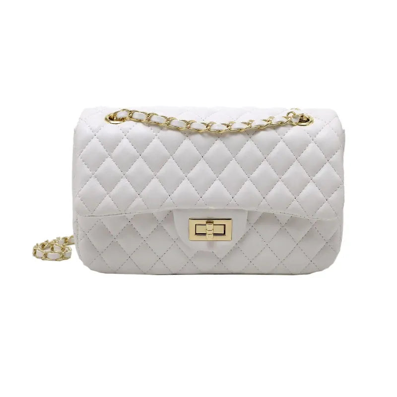 KissICON Fall Trend Women's Texture Rhombic Chain Slung