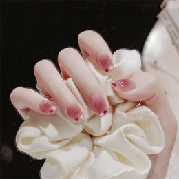 KissICON False-Nails-1223 24Pcs Full Cover Wearing Reusable False Nails Glitter
