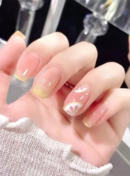 KissICON False-Nails-13275 24Pcs Full Cover Wearing Reusable False Nails Glitter