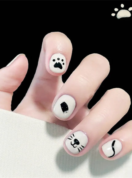 KissICON False-Nails-6177 24Pcs Full Cover Wearing Reusable False Nails Glitter
