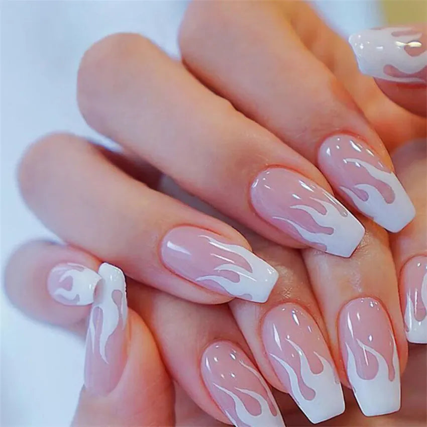 KissICON False-Nails-8609 24Pcs Full Cover Wearing Reusable False Nails Glitter