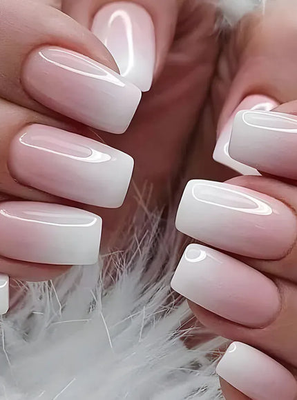 KissICON False Nails -DY860 KissIcon Flower Almond False Nails Blue White -