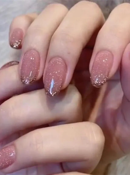 KissICON False Nails -JP2128 KissIcon Flower Almond False Nails Blue White -