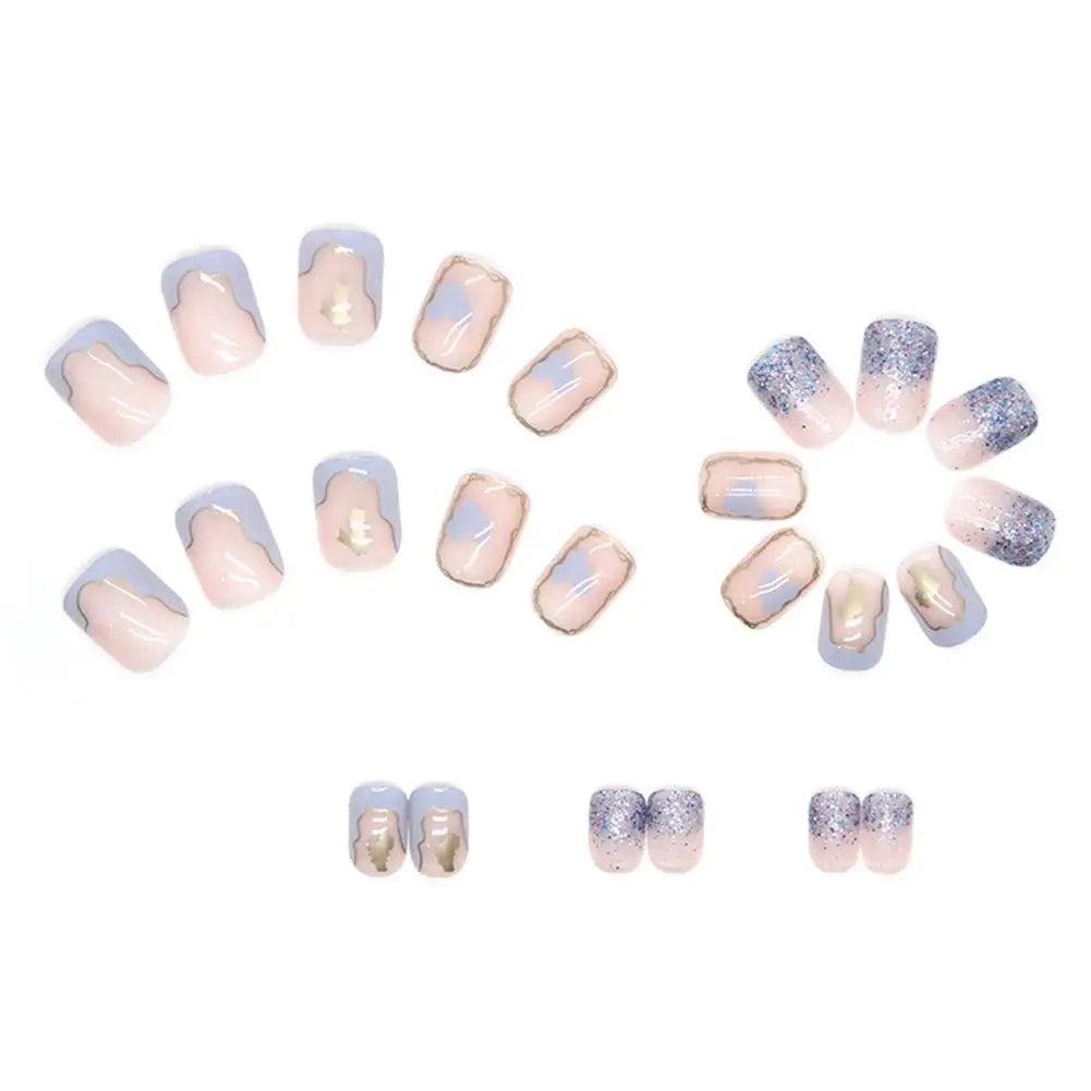 KissICON 💋 False Nails Kit With Jelly Glue Press
