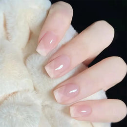 KissICON False-Nails-R332 24Pcs Full Cover Wearing Reusable False Nails Glitter