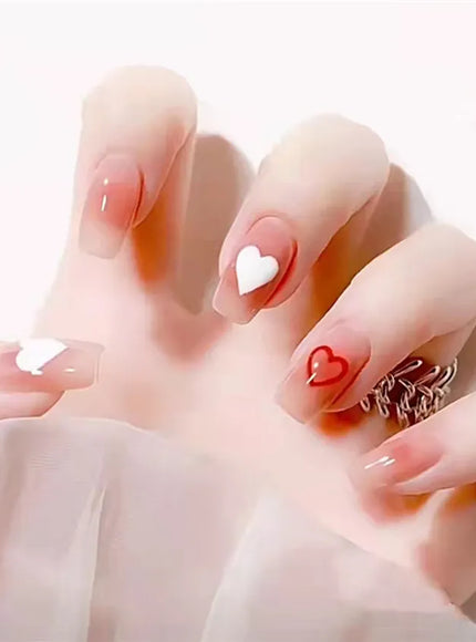 KissICON False-Nails-R348 24Pcs Full Cover Wearing Reusable False Nails Glitter