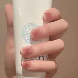 KissICON False-Nails-R350 24Pcs Full Cover Wearing Reusable False Nails Glitter
