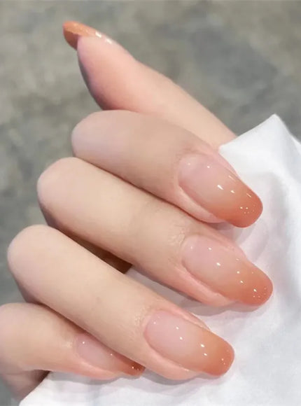 KissICON False-Nails-R413 24Pcs Full Cover Wearing Reusable False Nails Glitter
