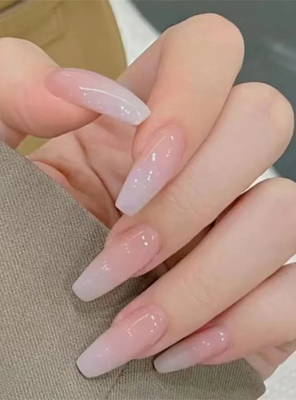 KissICON False-Nails-R485 24Pcs Full Cover Wearing Reusable False Nails Glitter