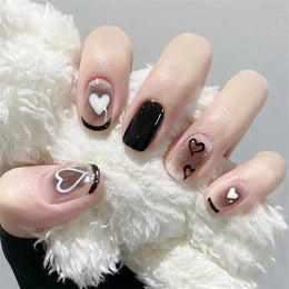 KissICON False-Nails-R505 24Pcs Full Cover Wearing Reusable False Nails Glitter