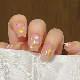 KissICON False-Nails-R561 24Pcs Full Cover Wearing Reusable False Nails Glitter