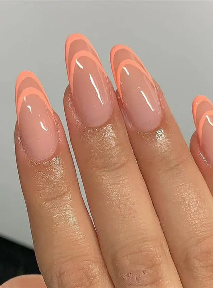 KissICON False Nails -W016 KissIcon Flower Almond False Nails Blue White -