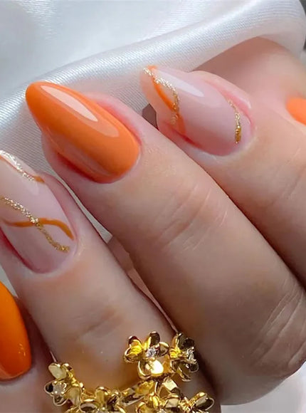 KissICON False Nails -W250 KissIcon Flower Almond False Nails Blue White -