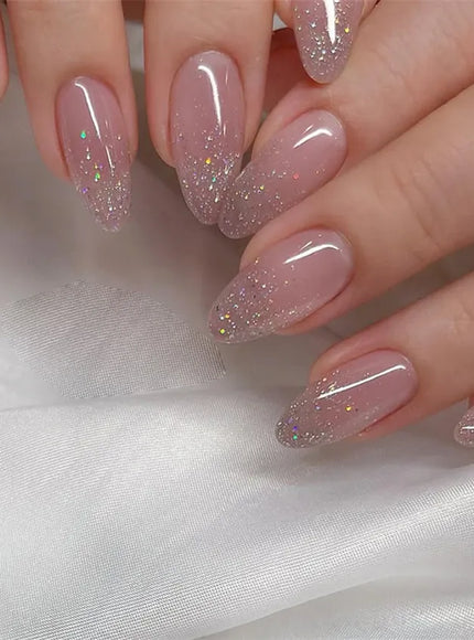 KissICON False Nails -W274 KissIcon Flower Almond False Nails Blue White -