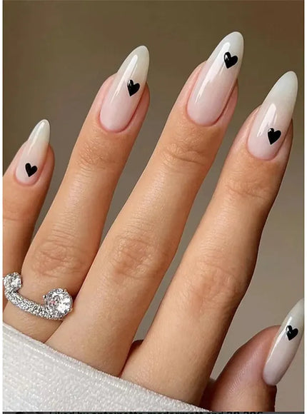 KissICON False Nails -Y-08S KissIcon Flower Almond False Nails Blue White -