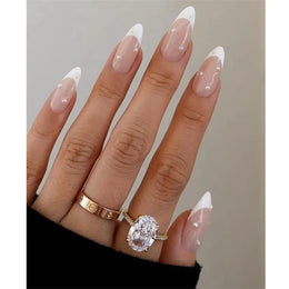 KissICON False Nails -Y-17S KissIcon Flower Almond False Nails Blue White -
