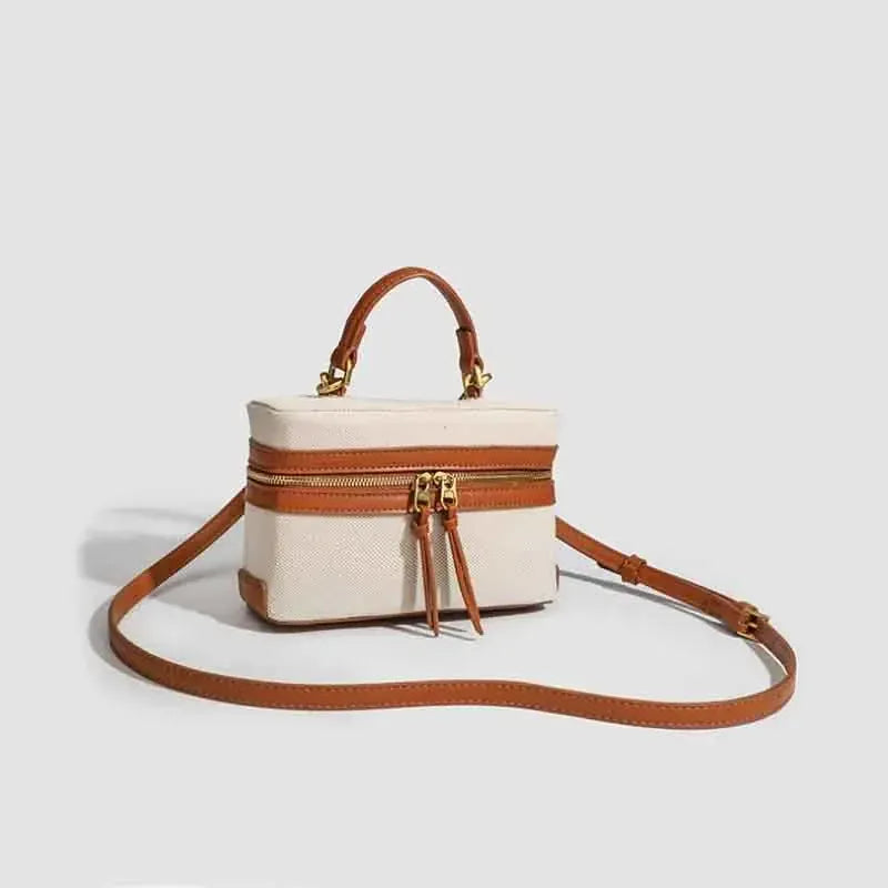 Dropshipman Fashion Box Women Handbags Designer Thick Canvas Shoulder Crossbody Bags Casual Spring and summer Small Purses 2024 bolso mujer