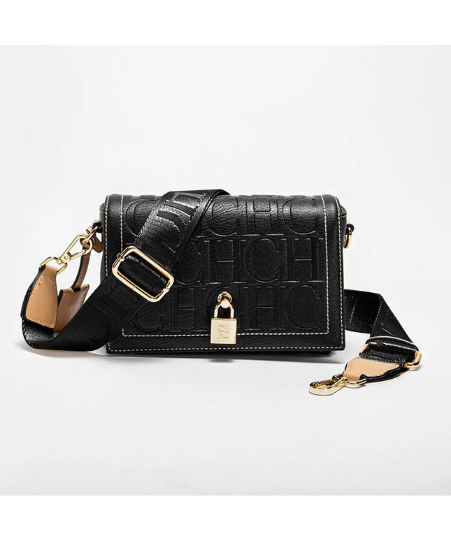 Dropshipman Fashion Design Model Metal Accessories Buckle Women's Shoulder Bag Luxury Brand 2025 Fashion Solid Colour Printed Head Bag
