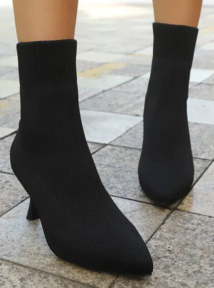 KissICON Fashion Elastic Sock Boots Women Knitted Breathable High