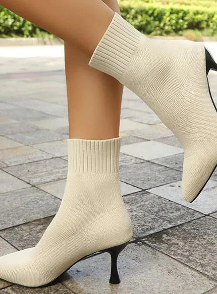 KissICON Fashion Elastic Sock Boots Women Knitted Breathable High