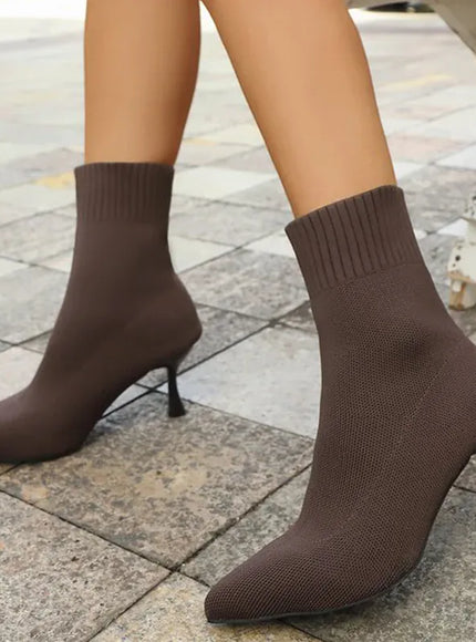 KissICON Fashion Elastic Sock Boots Women Knitted Breathable High
