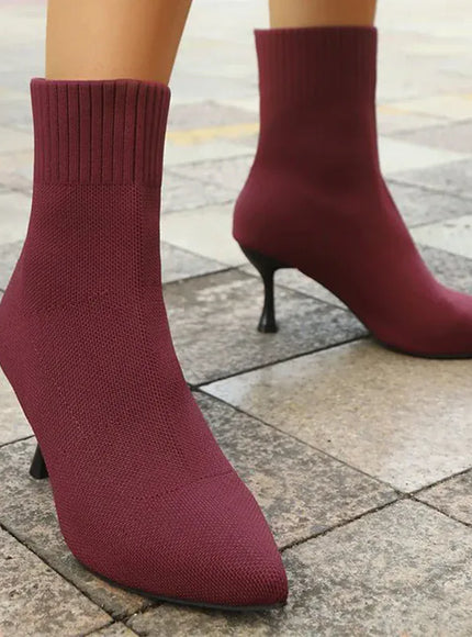 KissICON Fashion Elastic Sock Boots Women Knitted Breathable High